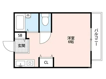 ハイムタケダT-3(ワンルーム/4階)の間取り写真