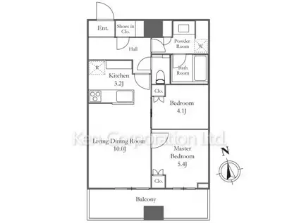 WORLD TOWER RESIDENCE(2LDK/17階)の間取り写真