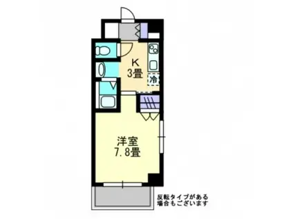 シンメイロード(1K/3階)の間取り写真