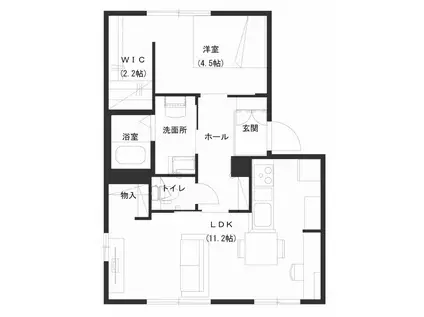 ハウス103(1LDK/1階)の間取り写真