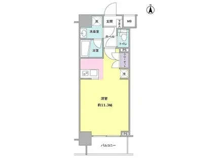 モンレーヴ錦糸町 (ワンルーム/3階)の間取り写真