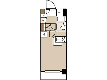 ワコーレ多摩川(ワンルーム/2階)の間取り写真