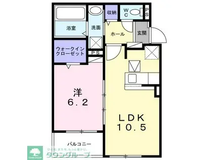 フォレストヴィラIII(1LDK/1階)の間取り写真