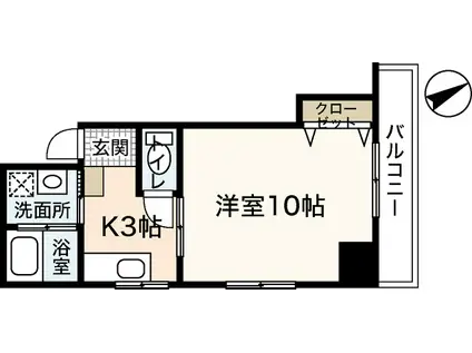 CREA HIROMI(1K/9階)の間取り写真