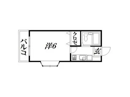 コーポスプリング(1K/3階)の間取り写真