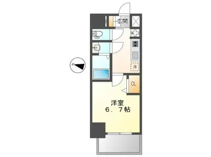 プレサンス太閤通駅前デュプル(1K/9階)の間取り写真