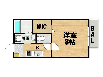 BLANC FLEUR A(1K/2階)の間取り写真