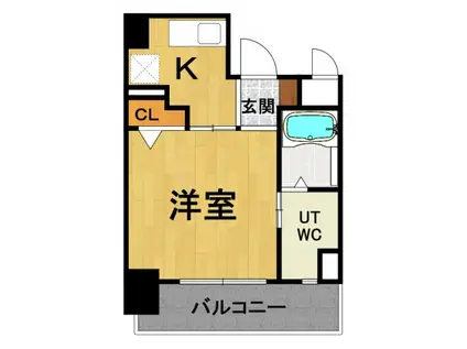 ロイヤルメゾン宝塚(1K/12階)の間取り写真
