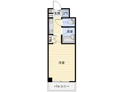 ヴィラージュ・ヴェール(1K/4階)の間取り写真