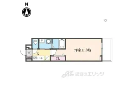 たばさはうすⅡ(1K/3階)の間取り写真