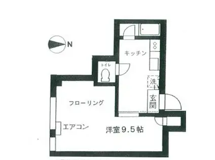 十番Mビル(1K/4階)の間取り写真