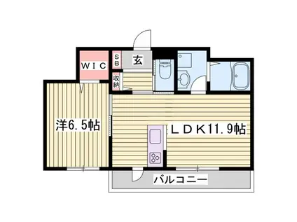 HOOPER HOUSE(1LDK/2階)の間取り写真