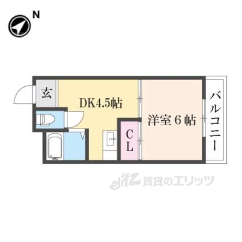 田代ハイツ(1DK/3階)の間取り写真