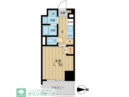 プライムアーバン西大島(1K/18階)の間取り写真