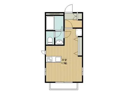 アミーゴ(ワンルーム/2階)の間取り写真