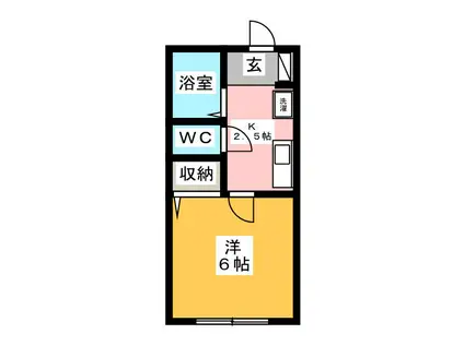 ウエストパークコート(1K/1階)の間取り写真