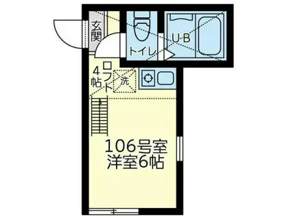 ユナイト星川シューデニッシュ(ワンルーム/1階)の間取り写真