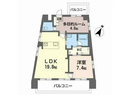 シティコート上幟町(1SLDK/10階)の間取り写真