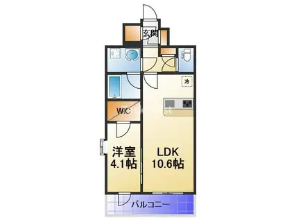 LA GRACE 千林大宮(1LDK/7階)の間取り写真