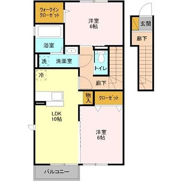 CEREJEIRAA(2LDK/2階)の間取り写真