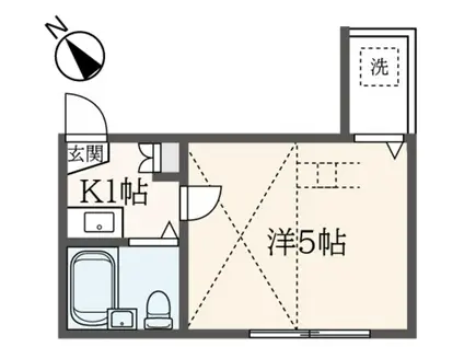 ヴェクセル桜(1K/2階)の間取り写真