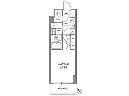 ACP RESIDENCE 西巣鴨(1K/9階)の間取り写真