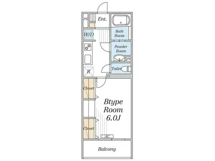 リブリ・葛飾区東四つ木4(1K/1階)の間取り写真