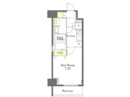 DIMUS勝どき(1K/4階)の間取り写真