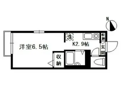 ソレイユ山手(1K/1階)の間取り写真