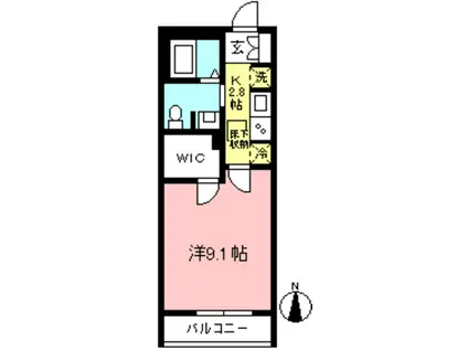 AILE VERT(1K/1階)の間取り写真