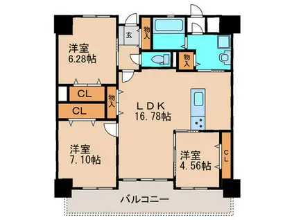 LEGEND111(3LDK/3階)の間取り写真