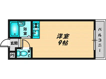 H2O高井田ビル(ワンルーム/4階)の間取り写真
