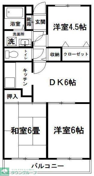 アーバンレジデンス(3DK/1階)の間取り写真