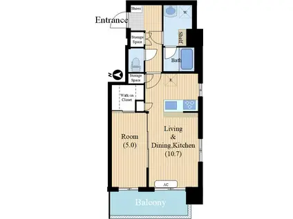 PRECIOUS COURT(1LDK/4階)の間取り写真