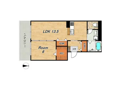 プレミール(1LDK/3階)の間取り写真