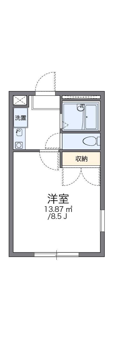 レオパレスしおかぜI(1K/1階)の間取り写真
