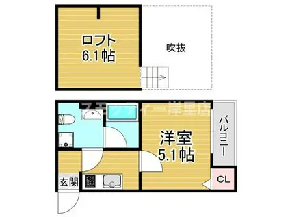 LEVANTE(1K/1階)の間取り写真