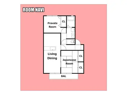 サングリーン穂実A(2LDK/2階)の間取り写真