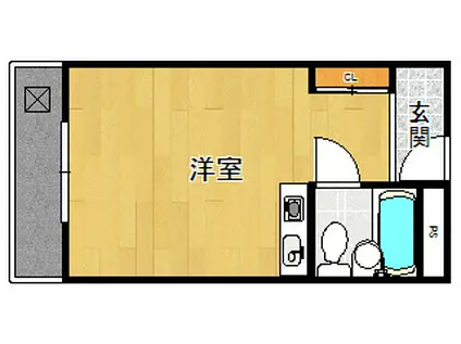 モンシャンブル(ワンルーム/3階)の間取り写真