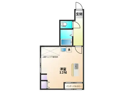 K&Kビル(ワンルーム/4階)の間取り写真