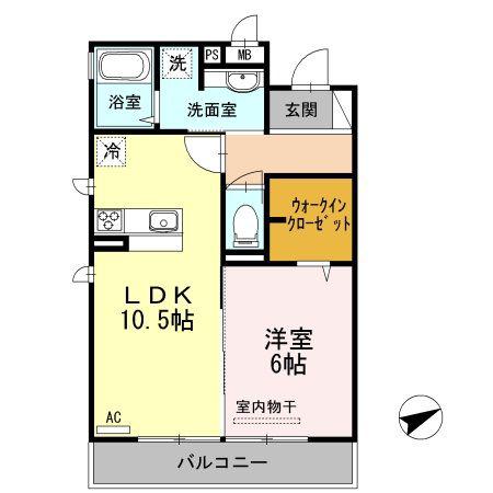 グラン シイズ(1LDK/3階)の間取り写真