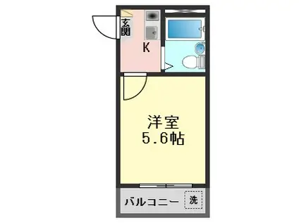 レオパレス東金町第6(1K/1階)の間取り写真