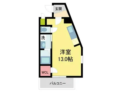 ELEGANTE宝塚(ワンルーム/2階)の間取り写真