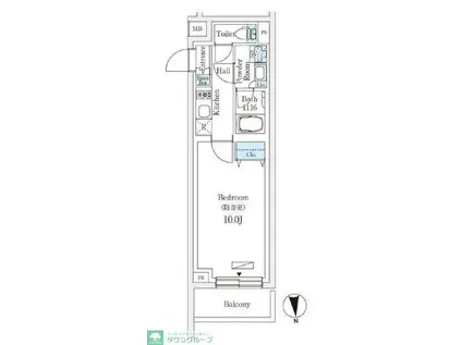 プラネソシエプラス桜台(1K/1階)の間取り写真