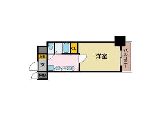エステムコート博多駅前アヴェール(1K/7階)の間取り写真
