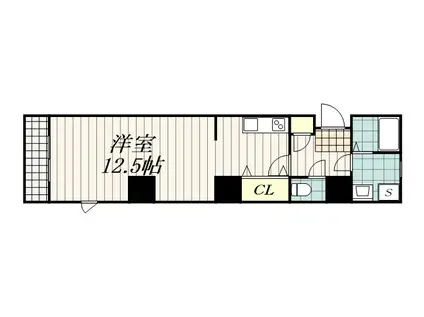 アナハイム(ワンルーム/7階)の間取り写真