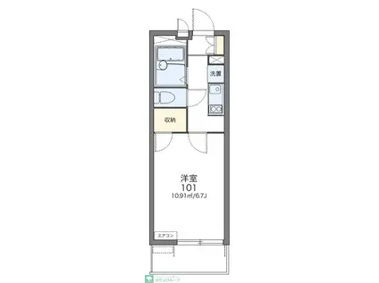 レオパレスブリロ上戸田(1K/2階)の間取り写真