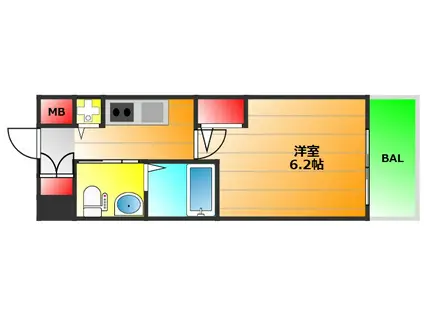 エスリード江戸堀(1K/6階)の間取り写真
