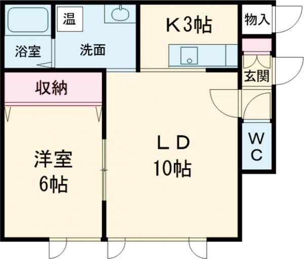 ビリーヴ(1LDK/1階)の間取り写真