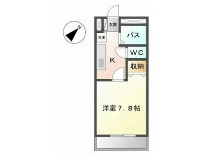 ワンハイム(1K/1階)の間取り写真